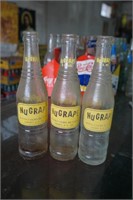 Three Nu Grape 10 oz Glass Bottles