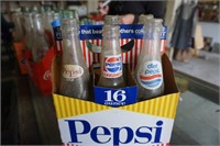 Pepsi Paper Holder with Glass Bottles