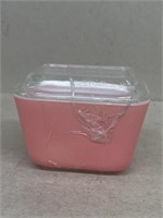 Pyrex pink small refrigerator dish