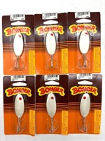 (6) NOS Bomber Slab Spoon Fishing Lures