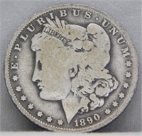 1890-O Morgan Silver Dollar.