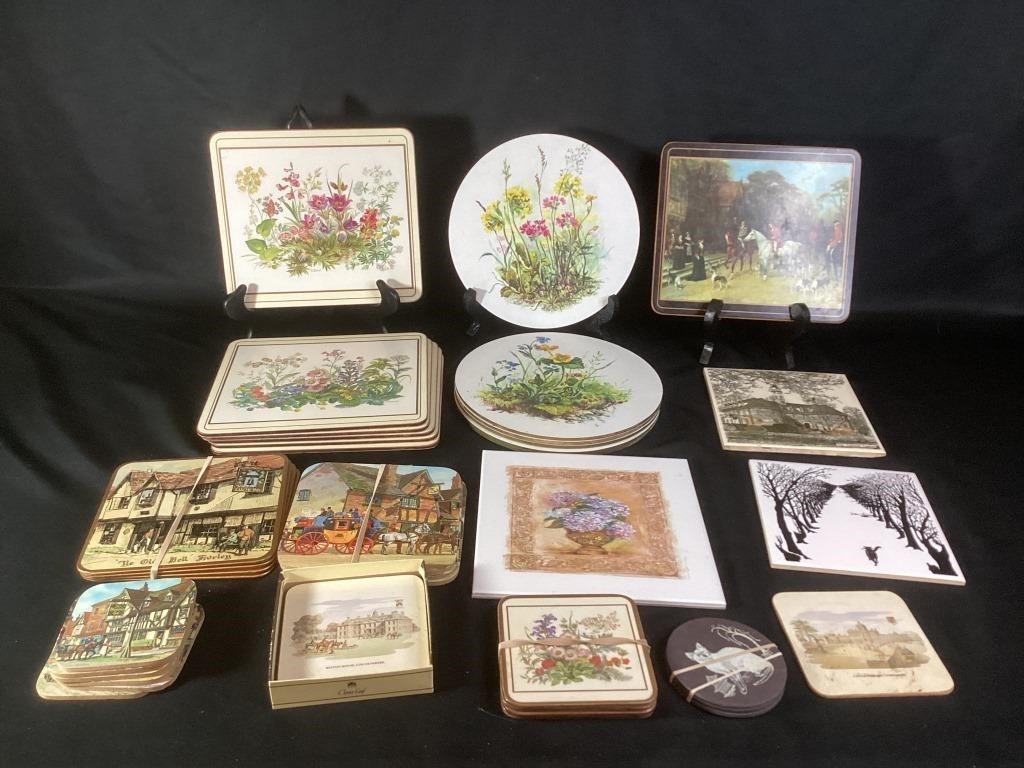 Vintage Hot Pads, Coaster, Tiles & More