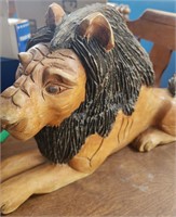 LG VTG Hand Carved Wooden Lion