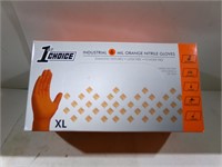 100 6 mil XL orange nitrile Gloves Industrial