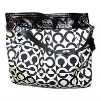 Blk and Wht Coach Bag