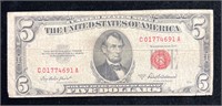 1953 A $5 Red Seal Note