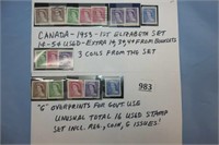 Canada "Elizabeth" Used Stamps (16) 1Cent - 5Cents