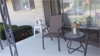 2 - chair and round table  front porch