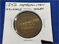 1852 METROPOLITAN INS. TOKEN