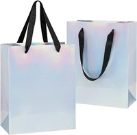 UnicoPak 40 Pack 8x4x10 Iridescent Gift Bags