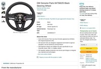 X6  GM Genuine Parts 84756025 Black Steering Wheel