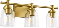 Gold Bathroom Light Fixtures 3 Light by SOLFART