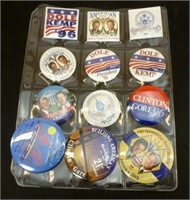 12 Political Buttons