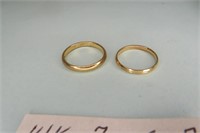 2 Gold Rings,14K Sz 7 & Sz 5 1/4