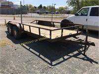 16' T/A LANDSCAPING TRAILER W/ RAMPS & ELECTRIC BR