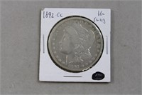1892 Carson City Morgan silver dollar