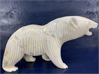 LARGE HEAVY MARBLE POLAR BEAR