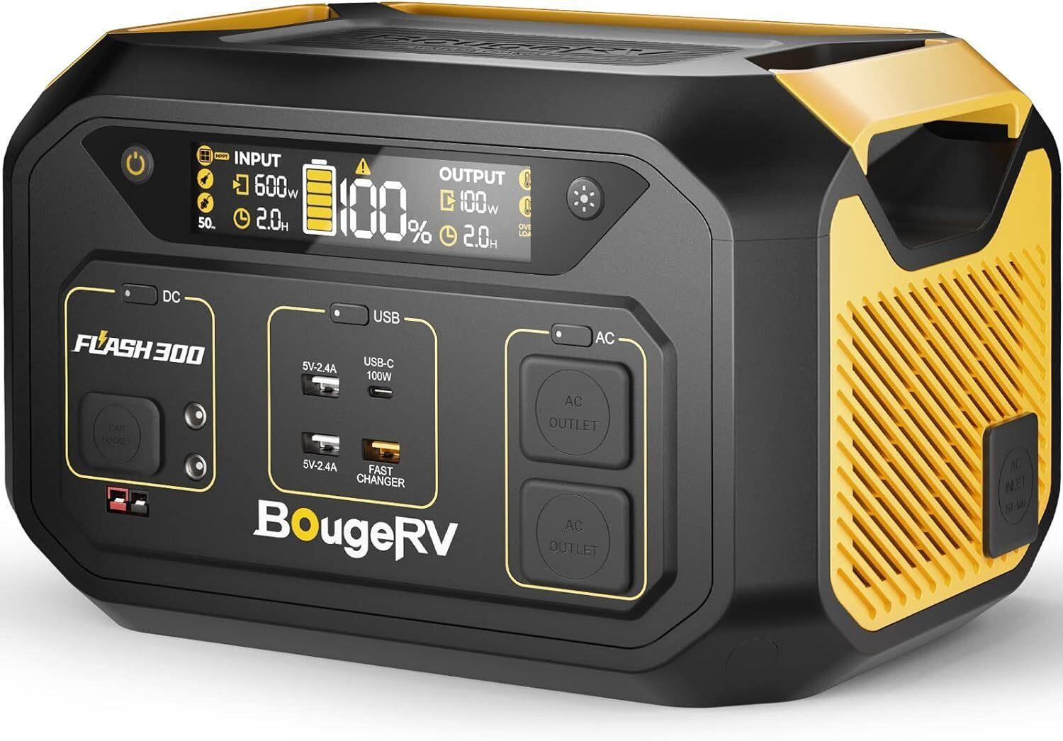 BougeRV Flash300 Portable Power Station 286Wh With