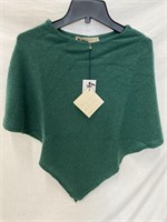DALLE PIANE SHORT PONCHO 100% CASHMERE MADE IN