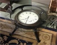 Glass top clock table