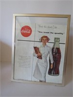 DISPLAY STAND WITH OLD COCA COLA  AD