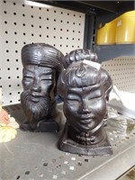 2 Oriental Busts