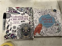 2 adult coloring books