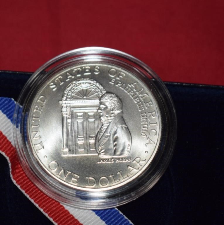 1992D White House Comm. Silver Dollar w/ COA & Box