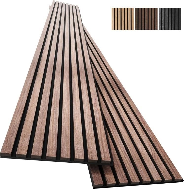 2-Pack Acoustic Wood Wall Panels - Wood Slat Wall