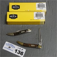 (2) New Buck 385 Toothpick Pocket Knives