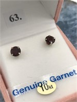 Genuine Garnet Earrings-New