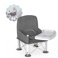 Baby Travel Booster Seat with Double Tray,