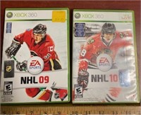 2 XBOX 360 Games-NHL 09-NHL 10