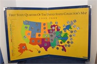 50 State Coins in Large Map Album w/ COA