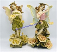 Pair of Fairy Sculptures (14”)