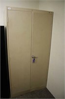 Large Metal Storage Cabinet; Locking with Keys