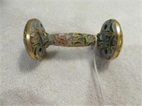 ORNATE CLOISONNE BABY RATTLE