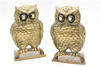 Pair of Brass Owl Bookends-Made in Israel