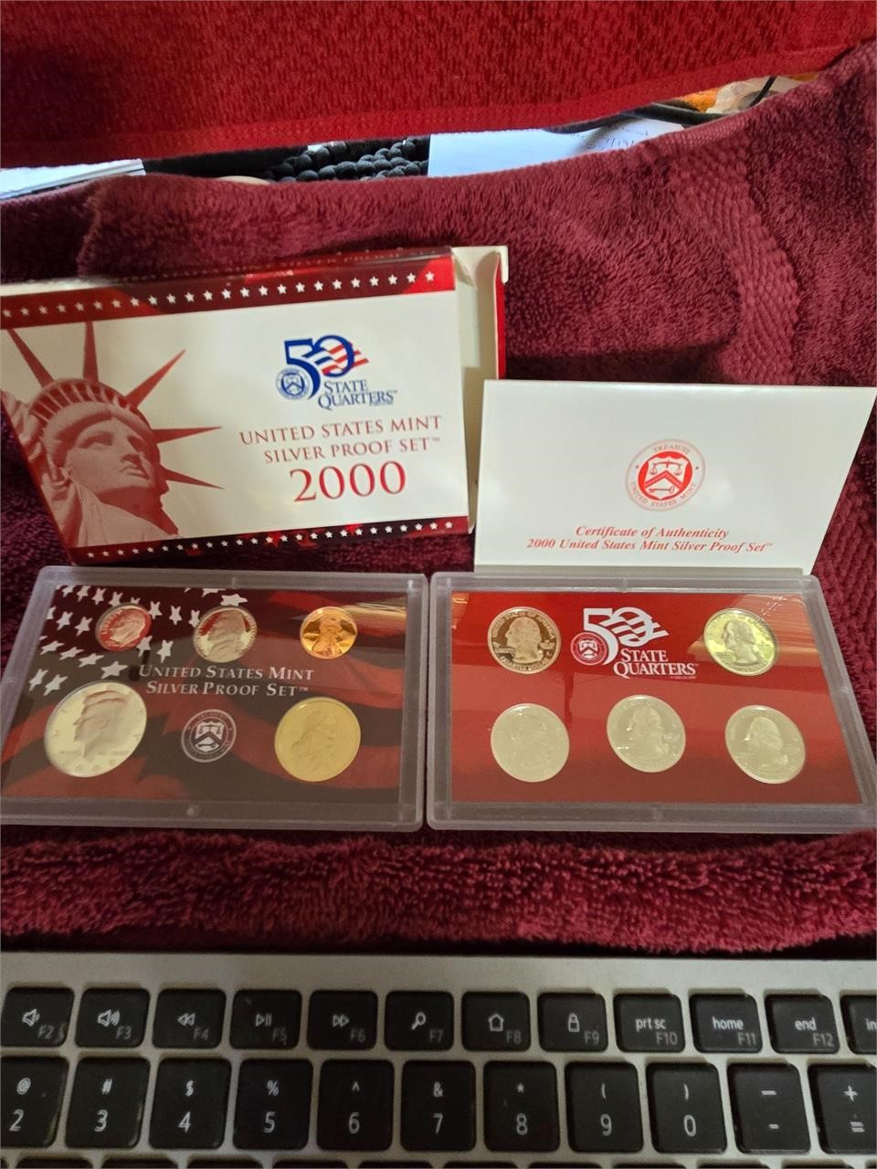 2000 US Mint Silver Proof Set 50 State Quarters