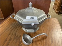 Cambridge Colonial Pewter Covered Dish.