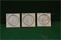 (3) Nice 1921 Morgan Silver Dollars