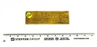 Fairbanks Standard Scales Plaque 6"