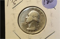 1944-S Washington Silver Quarter