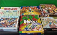 MONOPOLY, RISK, BLOKUS, AND PUZZLES