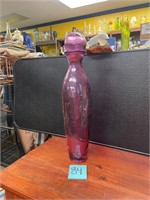 huge purple glass decanter