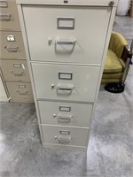 4 drawer filling cabinet no key  18x27x52