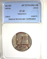 38-2 BC Greek NNC XF40 AR Tetradrachm