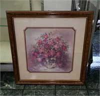 Beautiful Vase of roses print approx size is 27 x