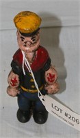 VTG. CAST IRON POPEYE COIN BANK