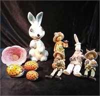 Paper mache rabbit made in Mexico, rabbit decor,